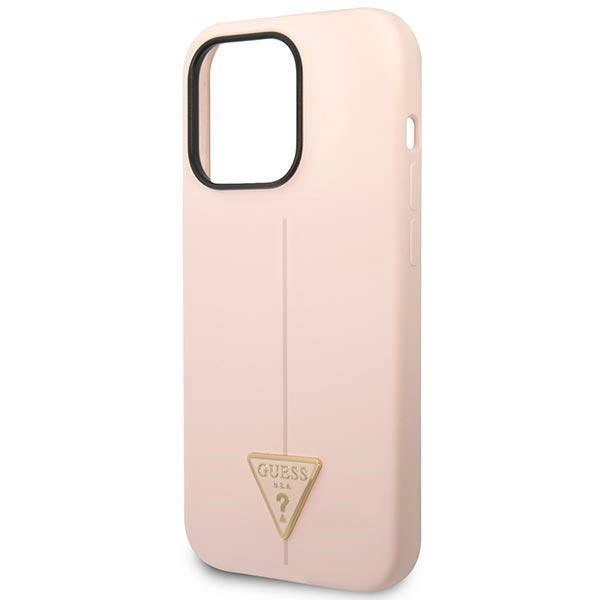 Guess GUHCP14LSLTGP iPhone 14 Pro 6.1" pink/pink hardcase Silicone Triangleeng