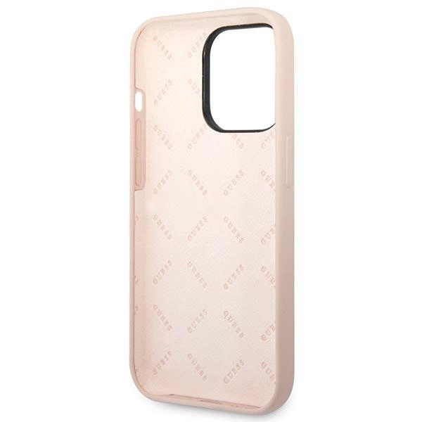Guess GUHCP14LSLTGP iPhone 14 Pro 6.1" pink/pink hardcase Silicone Triangleeng