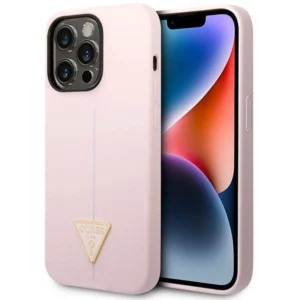 Guess Silicone Triangle iPhone 14 Pro 6.1" Case - Purpleeng