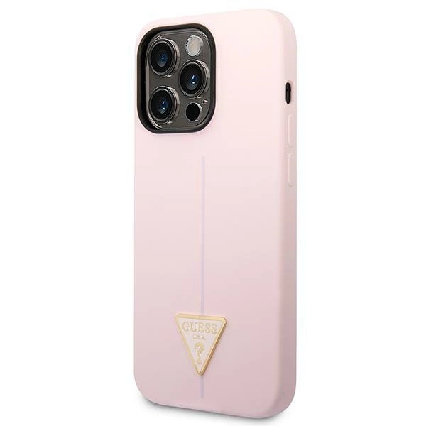 Guess Silicone Triangle iPhone 14 Pro 6.1" Case - Purpleeng