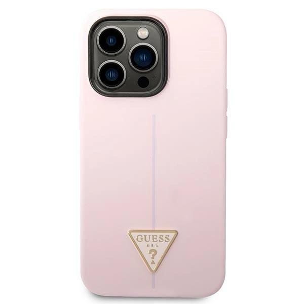 Guess Silicone Triangle iPhone 14 Pro 6.1" Case - Purpleeng