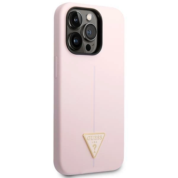 Guess Silicone Triangle iPhone 14 Pro 6.1" Case - Purpleeng