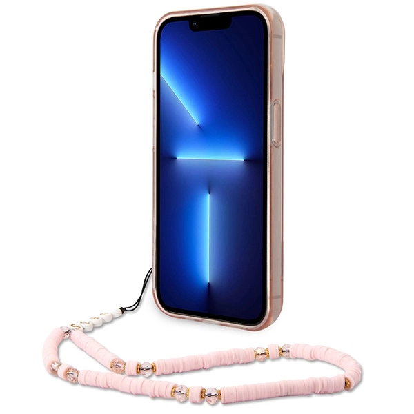 Guess GUHCP14MHGCOHP iPhone 14 Plus 6.7" pink/pink hardcase Translucent Pearl Strapeng