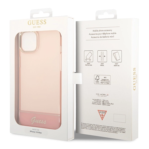 Guess GUHCP14MHGCOP iPhone 14 Plus 6.7 "pink / pink hardcase Translucenteng
