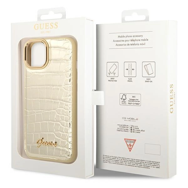 Guess GUHCP14MHGCRHD iPhone 14 Plus 6.7 "gold / gold hardcase Croco Collectioneng
