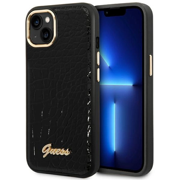 Guess GUHCP14MHGCRHK iPhone 14 Plus 6.7 "black / black hardcase Croco Collectioneng