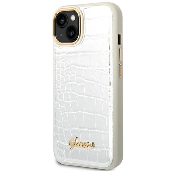 Guess GUHCP14MHGCRHS iPhone 14 Plus 6.7 "silver / silver hardcase Croco Collectioneng