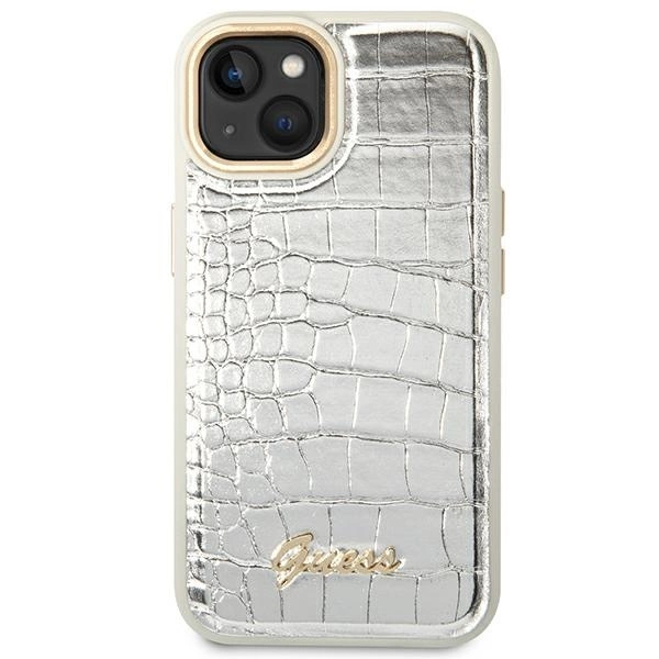 Guess GUHCP14MHGCRHS iPhone 14 Plus 6.7 "silver / silver hardcase Croco Collectioneng