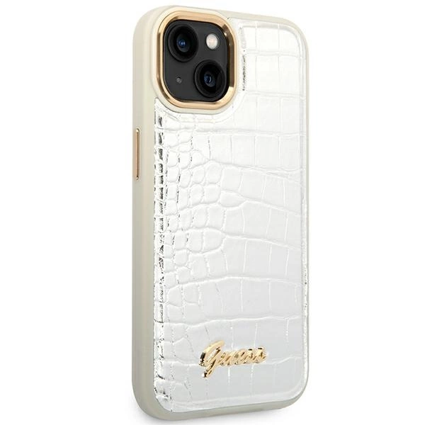 Guess GUHCP14MHGCRHS iPhone 14 Plus 6.7 "silver / silver hardcase Croco Collectioneng