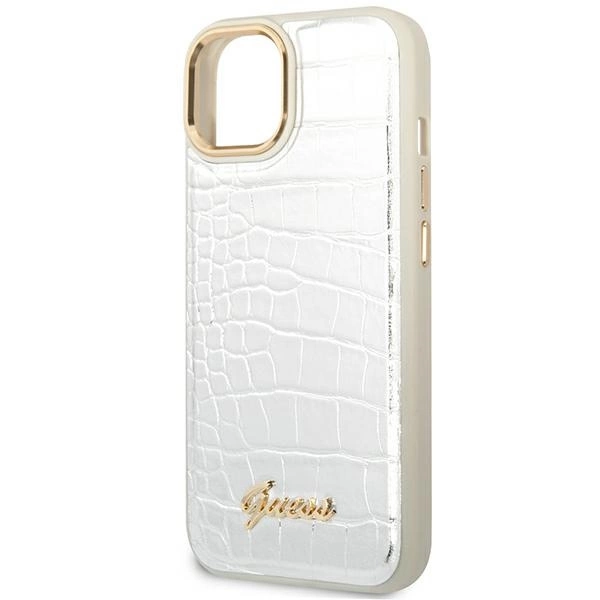 Guess GUHCP14MHGCRHS iPhone 14 Plus 6.7 "silver / silver hardcase Croco Collectioneng