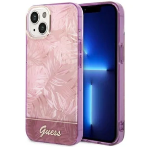 Guess GUHCP14MHGJGHP iPhone 14 Plus 6.7 "pink / pink hardcase Jungle Collectioneng