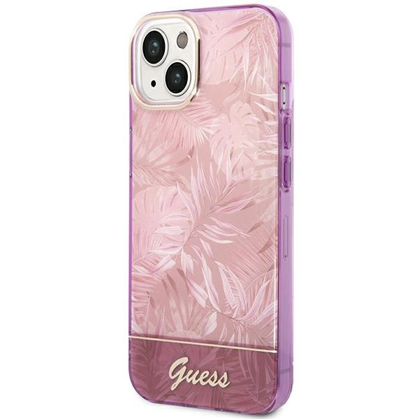 Guess GUHCP14MHGJGHP iPhone 14 Plus 6.7 "pink / pink hardcase Jungle Collectioneng