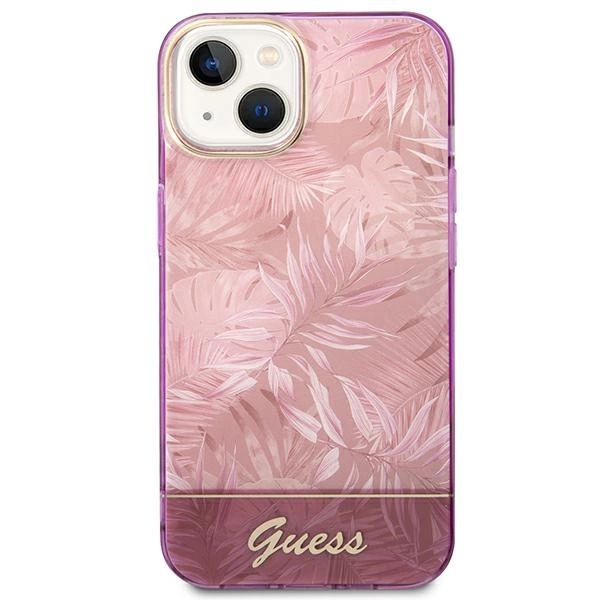Guess GUHCP14MHGJGHP iPhone 14 Plus 6.7 "pink / pink hardcase Jungle Collectioneng