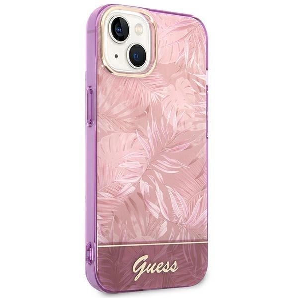 Guess GUHCP14MHGJGHP iPhone 14 Plus 6.7 "pink / pink hardcase Jungle Collectioneng