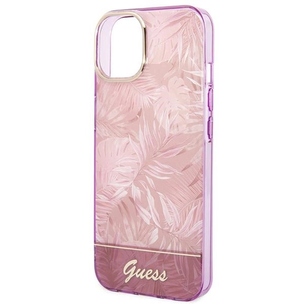 Guess GUHCP14MHGJGHP iPhone 14 Plus 6.7 "pink / pink hardcase Jungle Collectioneng
