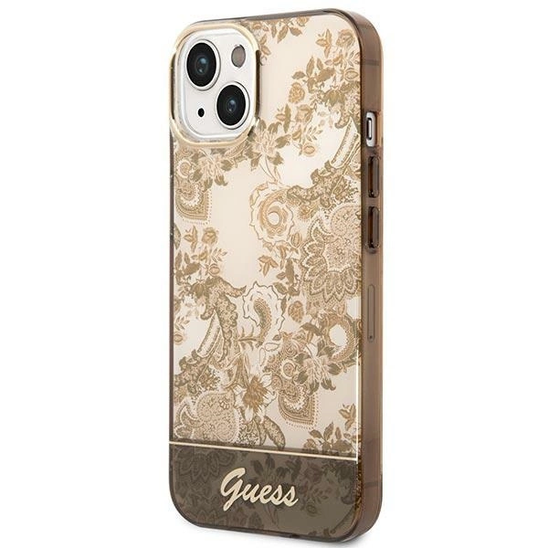 Guess GUHCP14MHGPLHC iPhone 14 Plus 6.7" ocher hardcase Porcelain Collectioneng