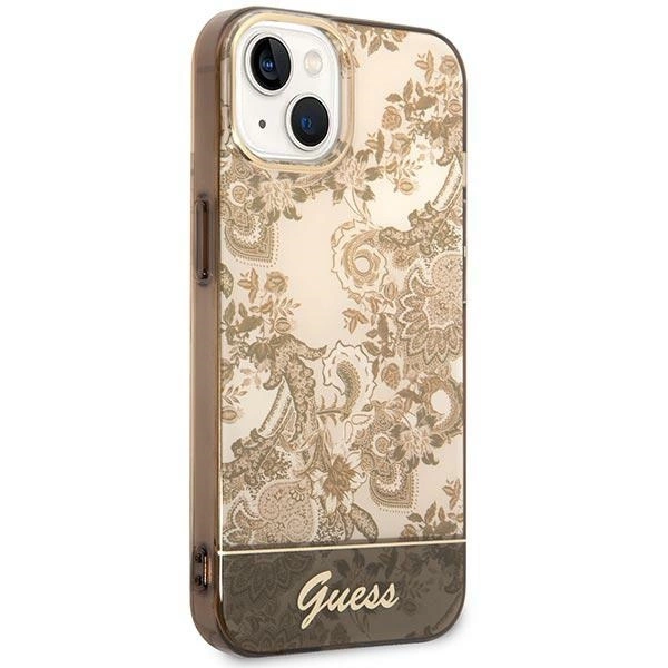 Guess GUHCP14MHGPLHC iPhone 14 Plus 6.7" ocher hardcase Porcelain Collectioneng