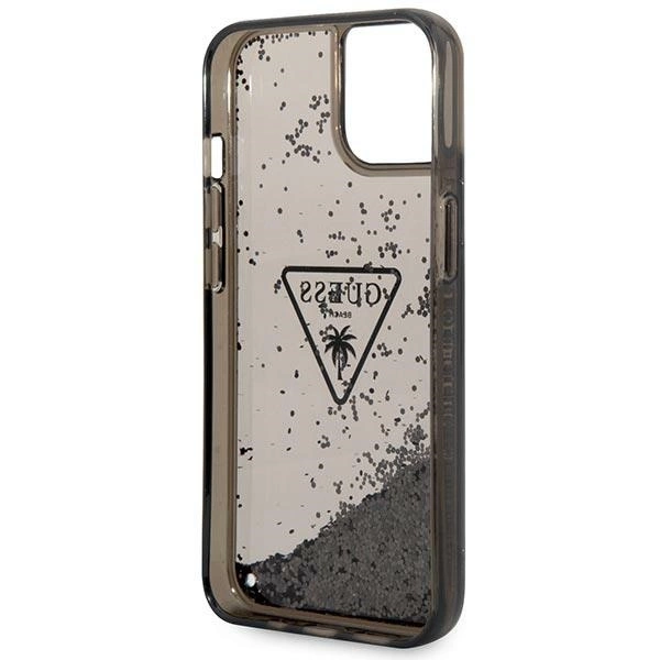 Guess GUHCP14MLFCTPK iPhone 14 Plus 6.7" black/black hardcase Liquid Glitter Palm Collectioneng