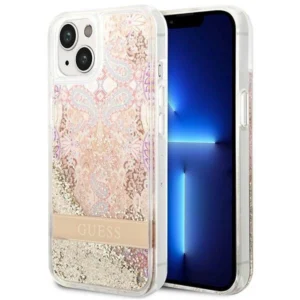 Guess GUHCP14MLFLSD iPhone 14 Plus 6.7" gold/gold hardcase Paisley Liquid Glittereng