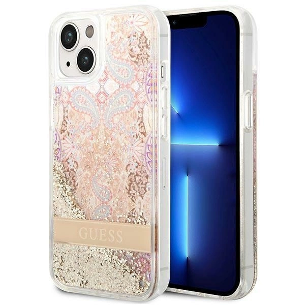 Guess GUHCP14MLFLSD iPhone 14 Plus 6.7" gold/gold hardcase Paisley Liquid Glittereng