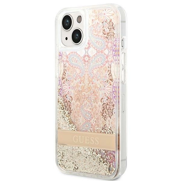 Guess GUHCP14MLFLSD iPhone 14 Plus 6.7" gold/gold hardcase Paisley Liquid Glittereng