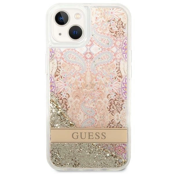Guess GUHCP14MLFLSD iPhone 14 Plus 6.7" gold/gold hardcase Paisley Liquid Glittereng