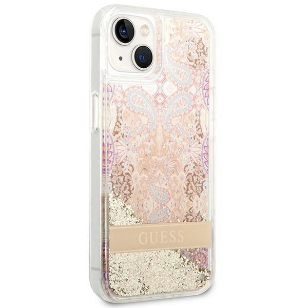 Guess GUHCP14MLFLSD iPhone 14 Plus 6.7" gold/gold hardcase Paisley Liquid Glittereng