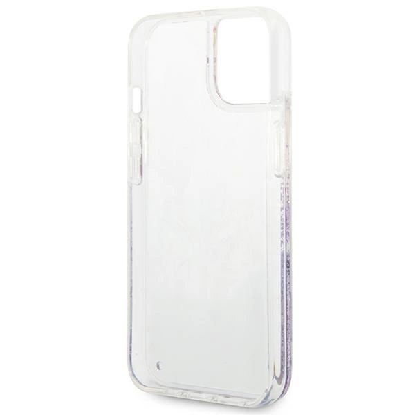 Guess GUHCP14MLFLSU iPhone 14 Plus 6.7 "violet / purple hardcase Flower Liquid Glittereng