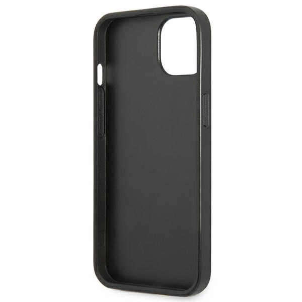 Guess GUHCP14MPSATLK iPhone 14 Plus 6,7 "black / black hardcase SaffianoTriangle Logoeng