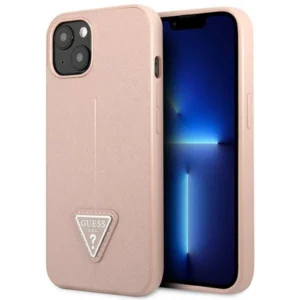 Guess GUHCP14MPSATLP iPhone 14 Plus 6,7 "pink / pink hardcase SaffianoTriangle Logoeng