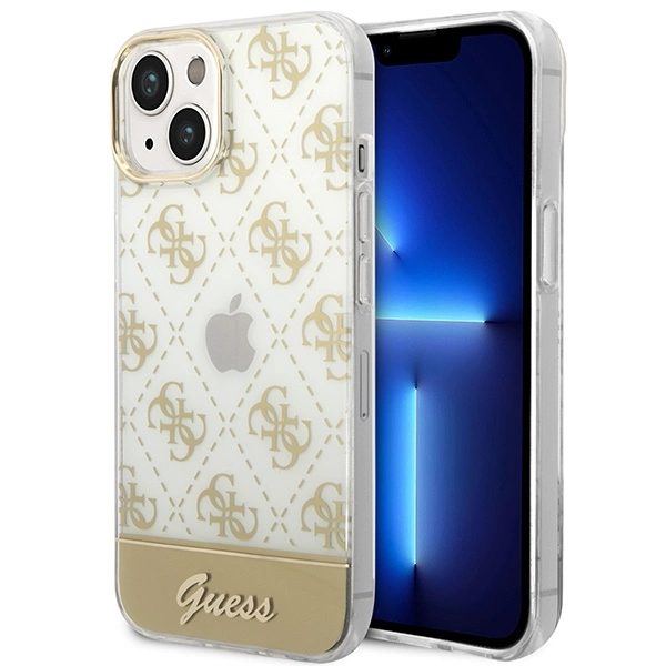 Guess GUHCP14SHG4MHG iPhone 14 6.1 "gold / gold hardcase 4G Pattern Scripteng