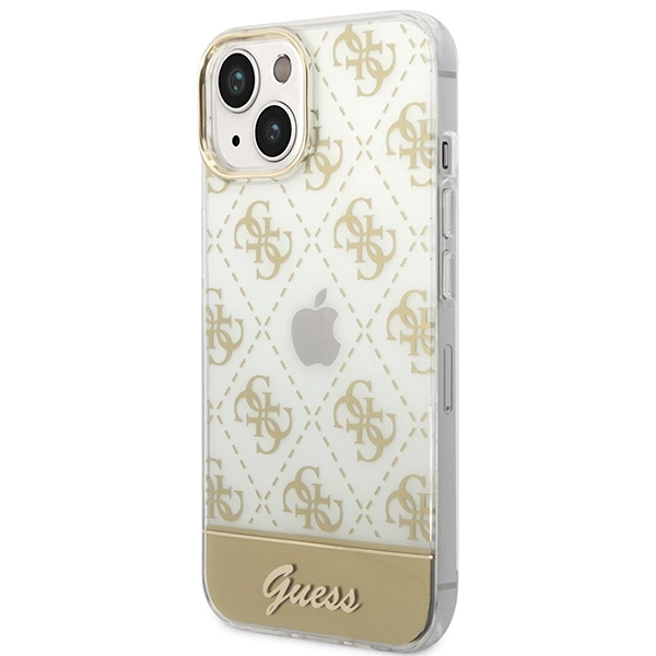 Guess GUHCP14SHG4MHG iPhone 14 6.1 "gold / gold hardcase 4G Pattern Scripteng