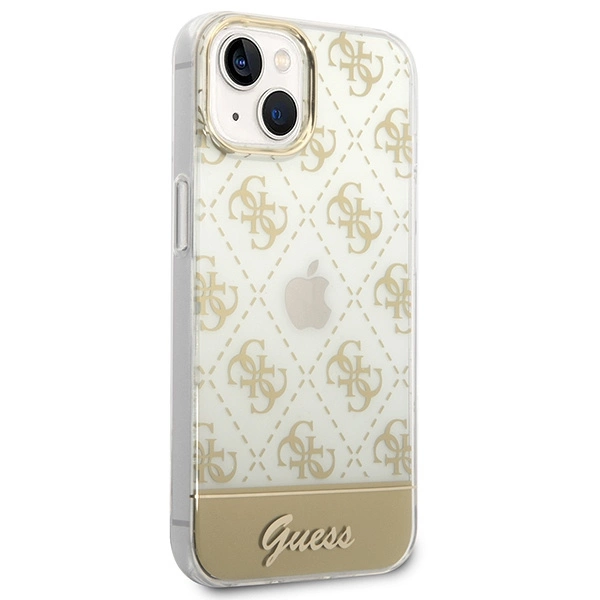 Guess GUHCP14SHG4MHG iPhone 14 6.1 "gold / gold hardcase 4G Pattern Scripteng