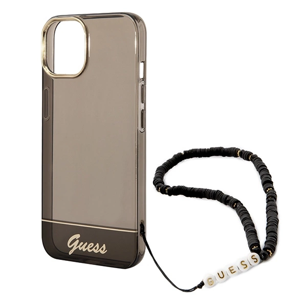 Guess GUHCP14SHGCOHK iPhone 14 6.1 "black / black hardcase Translucent Pearl Strapeng
