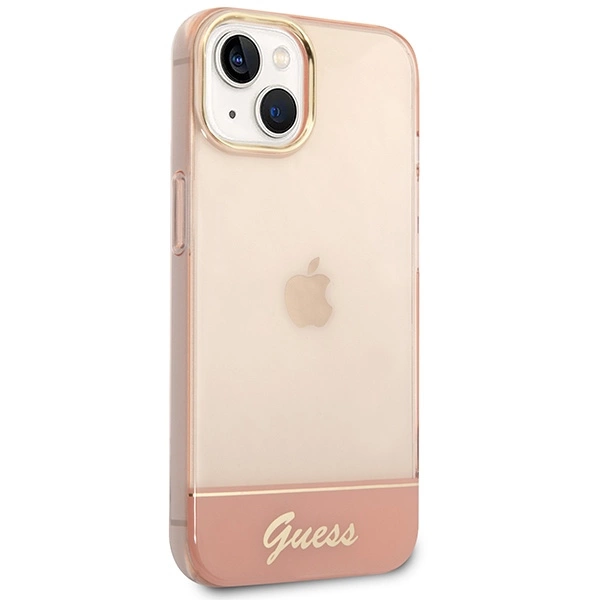 Guess GUHCP14SHGCOP iPhone 14 6.1 "pink / pink hardcase Translucenteng