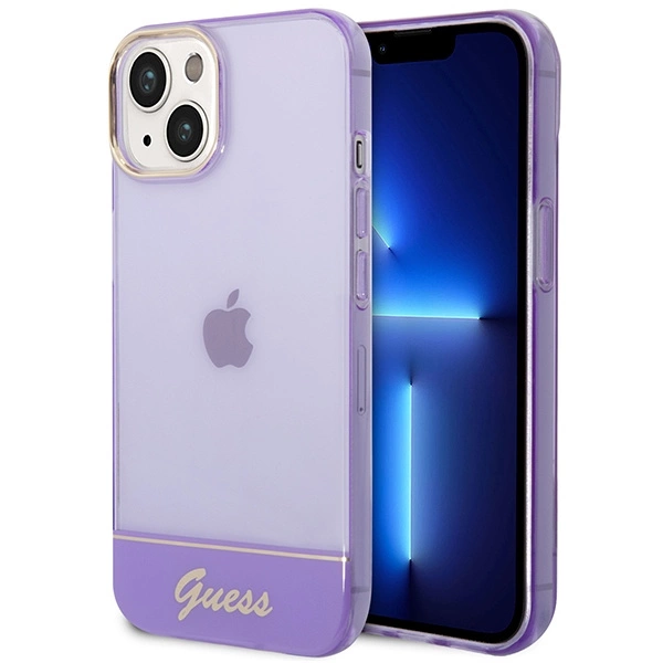 Guess Translucent iPhone 14 6.1" Case - Purpleeng