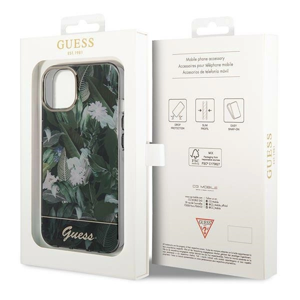 Guess Jungle Collection iPhone 14 Case - Greeneng