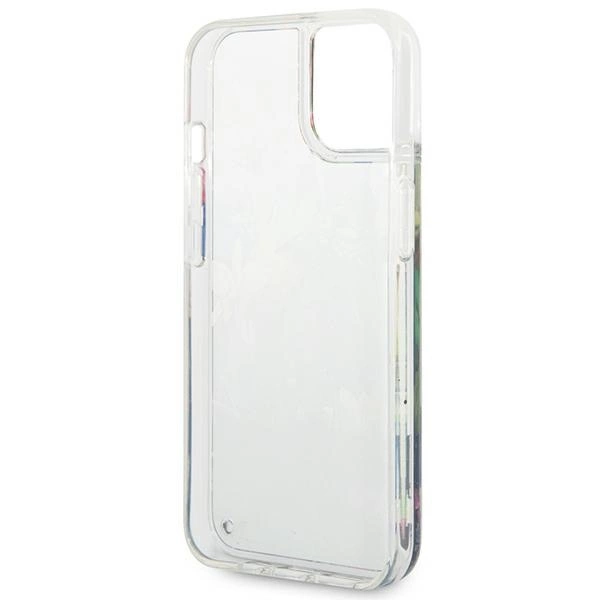 Guess GUHCP14SLFLSB iPhone 14 6.1 "blue / blue hardcase Flower Liquid Glittereng
