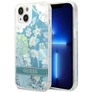 Guess GUHCP14SLFLSN iPhone 14 6.1 "green / green hardcase Flower Liquid Glittereng