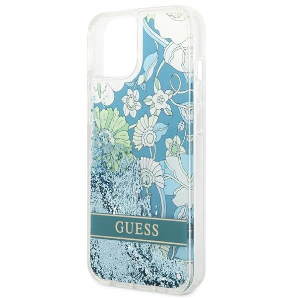 Guess GUHCP14SLFLSN iPhone 14 6.1 "green / green hardcase Flower Liquid Glittereng