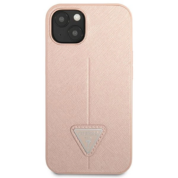 Guess GUHCP14SPSATLP iPhone 14 6.1 "pink / pink hardcase SaffianoTriangle Logoeng