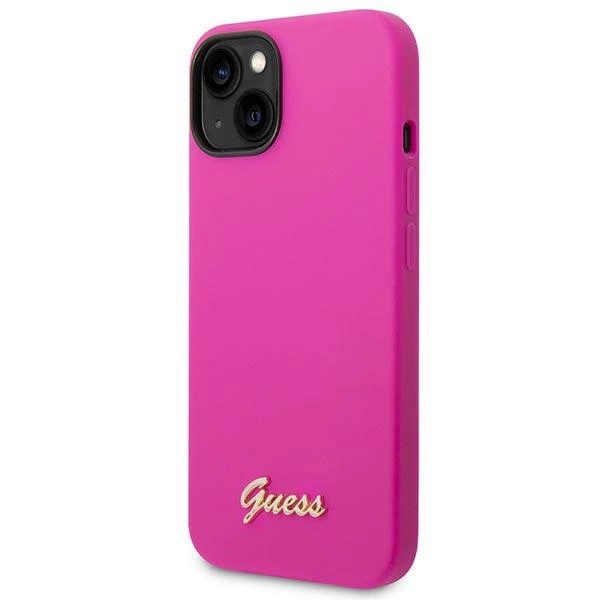 Guess GUHCP14SSLSMF iPhone 14 6.1" fuchsia/fuschia hard case Silicone Vintage Gold Logoeng