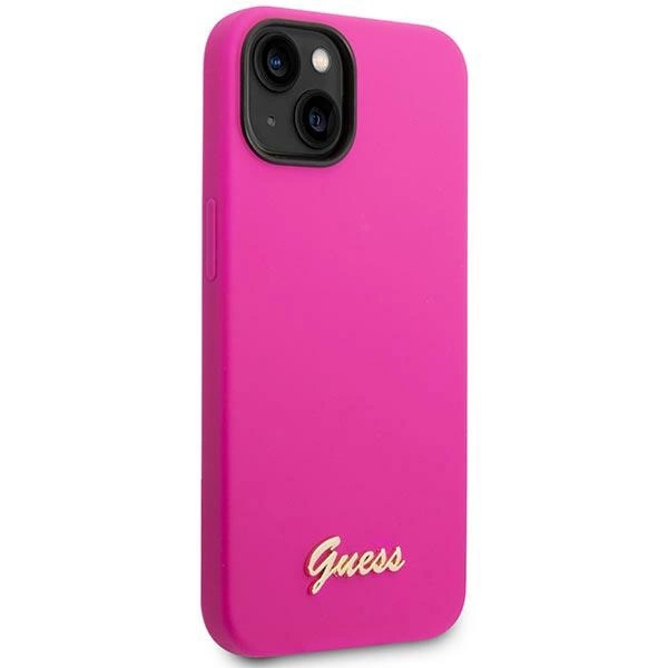 Guess GUHCP14SSLSMF iPhone 14 6.1" fuchsia/fuschia hard case Silicone Vintage Gold Logoeng