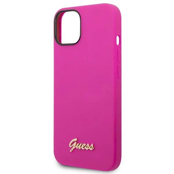 Guess GUHCP14SSLSMF iPhone 14 6.1" fuchsia/fuschia hard case Silicone Vintage Gold Logoeng