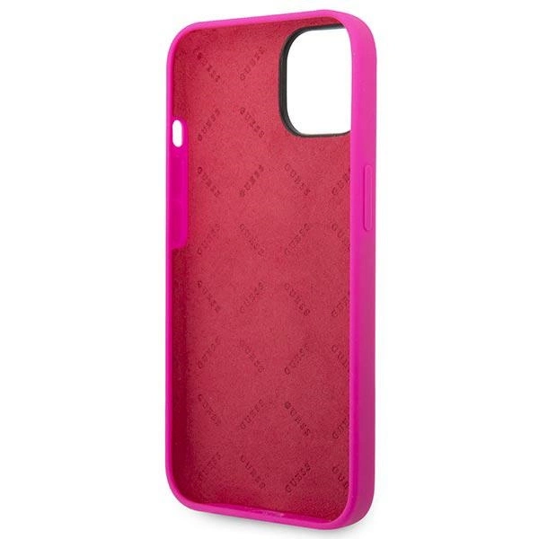 Guess GUHCP14SSLSMF iPhone 14 6.1" fuchsia/fuschia hard case Silicone Vintage Gold Logoeng