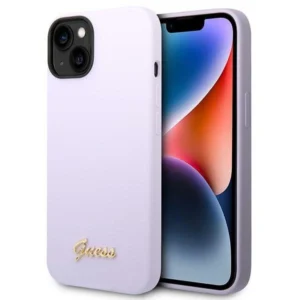 Guess GUHCP14SSLSMU iPhone 14 6.1" purple/purple hard case Silicone Vintage Gold Logoeng