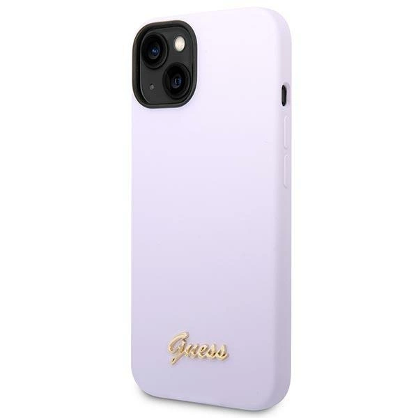 Guess GUHCP14SSLSMU iPhone 14 6.1" purple/purple hard case Silicone Vintage Gold Logoeng