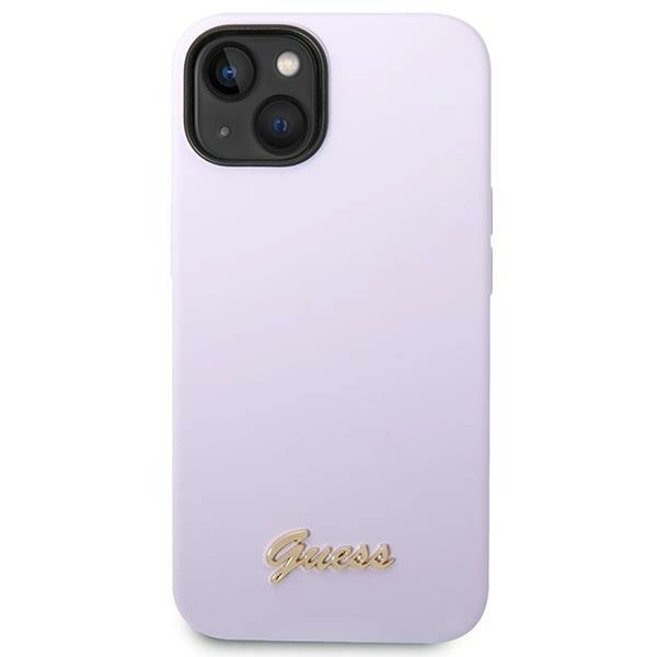 Guess GUHCP14SSLSMU iPhone 14 6.1" purple/purple hard case Silicone Vintage Gold Logoeng