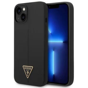 Guess GUHCP14SSLTGK iPhone 14 6.1" black/black hardcase Silicone Triangleeng
