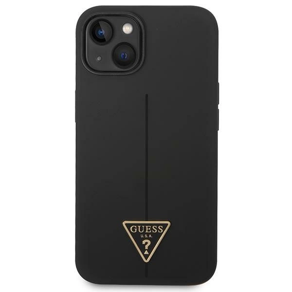 Guess GUHCP14SSLTGK iPhone 14 6.1" black/black hardcase Silicone Triangleeng